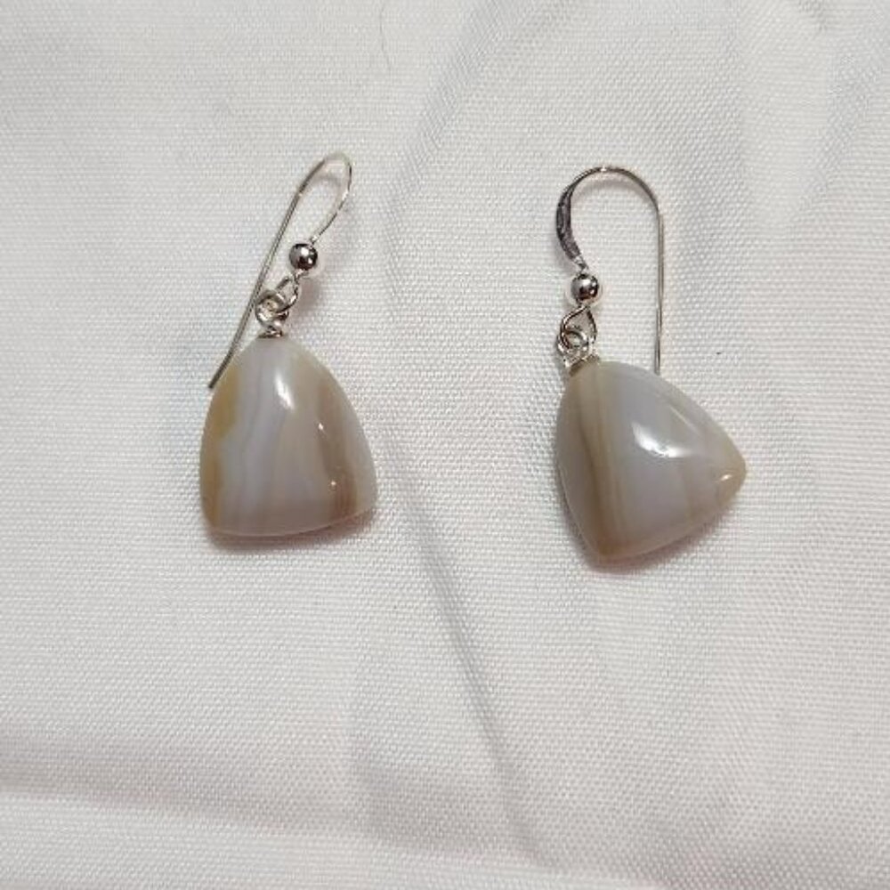 Jay King Striped Agate Freeform Drop Earrings